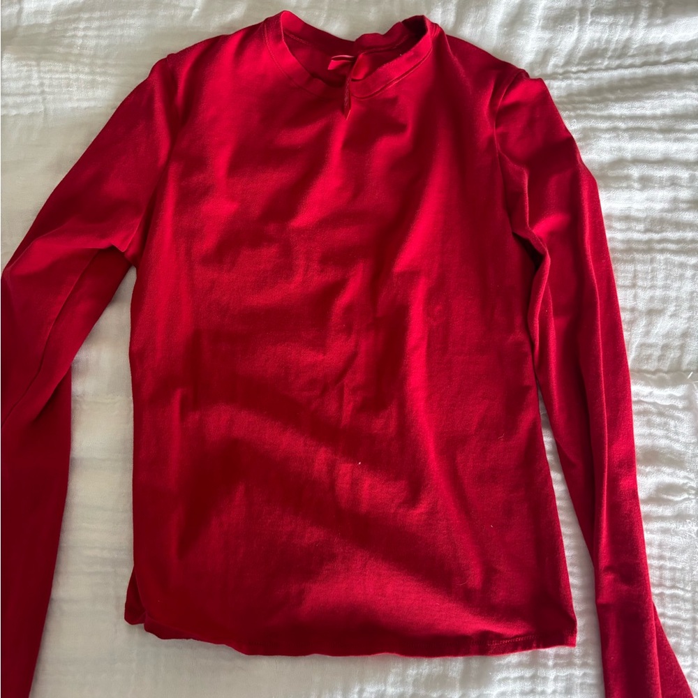 Skims Red Long Sleeve Top